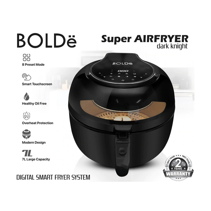 Bolde Air Fryer Super Air Fryer 7 Liter - Dark Knight 